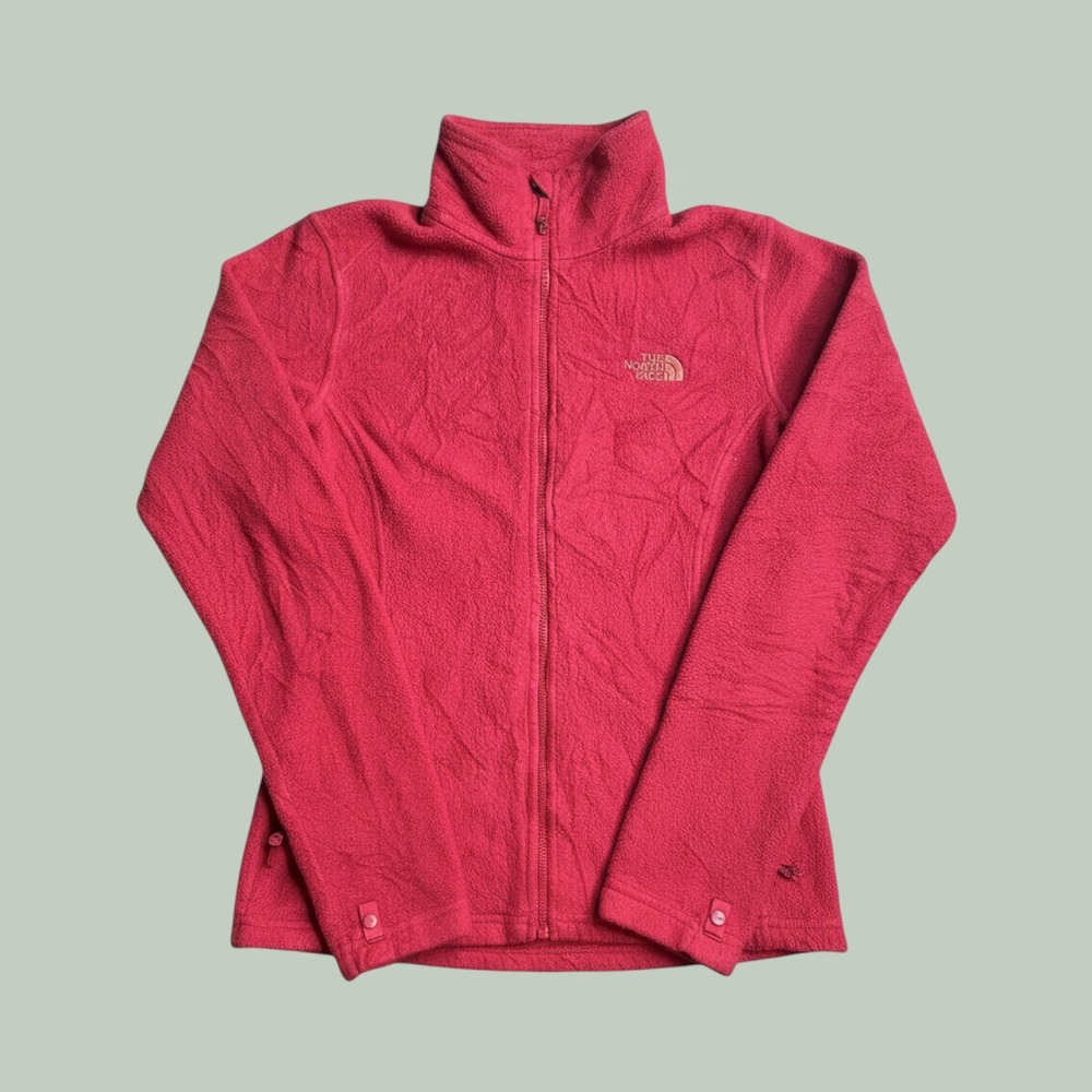 The North Face Fleece Jacket Womens XS TKA 100 Pink Full Zip Mock Neck